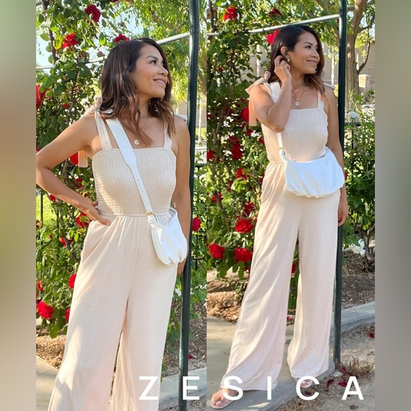 NWOT Smocked Jumpsuit - Picture 3 of 5